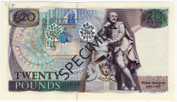 Twenty pound note with Shakespeare (1970)