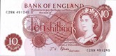 Ten shilling note, 1960s (image M. Veissed & Co)