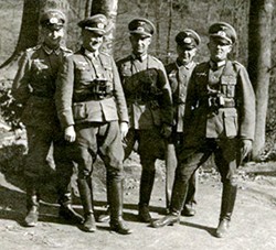 German officers with binoculars