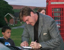 Oliver Montgomery, who plays Matthew Trent signs some autographs