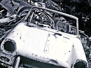 What remains of a Triumph Herald convertable