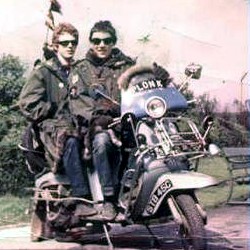 Mods on a scooter wearing ex-army Parkas Mods on a scooter wearing ex-army Parkas