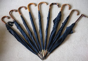 A collection of vintage umbrellas