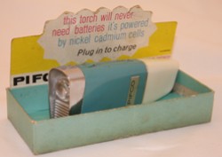 Pifco rechargeable flashlight, 1964 Pifco rechargeable flashlight, 1964