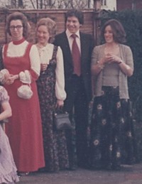 At most adult parties in the 70s women wore long dresses and men wore suits
