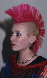 Punk with Mohican hairstyle
