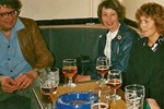 Drinking in the 1980s.  Note the Foster's ashtray on the table.