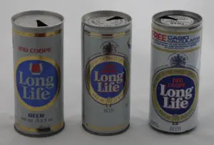Long Life Beer cans, 1970s-1980s Long Life Beer cans, 1970s-1980s
