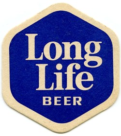 An Ind Coope Long Life beer mat from the mid 1960s