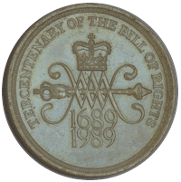 English two-pound coin, 1989 English two-pound coin, 1989