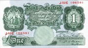 One pound note, 1950 (image M. Veissed & Co)
