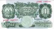 One pound note, 1950 (image M. Veissed & Co) One pound note, 1950 (image M. Veissed & Co)