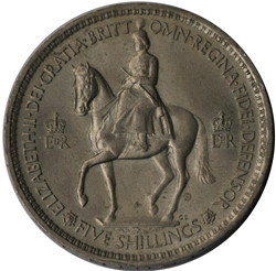 1953 crown, obverse 1953 crown, obverse