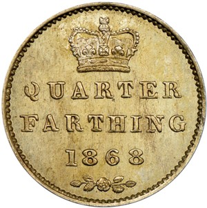 Quarter farthing, 1868 Quarter farthing, 1868