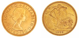 Gold sovereign, 1959 Gold sovereign, 1959