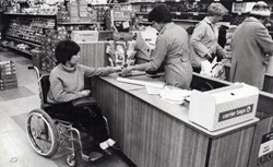 Supermarket shopping in the 1970s