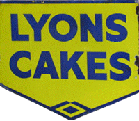 Lyons Cakes sign, 1930s (image designdigital) Lyons Cakes sign, 1930s (image designdigital)