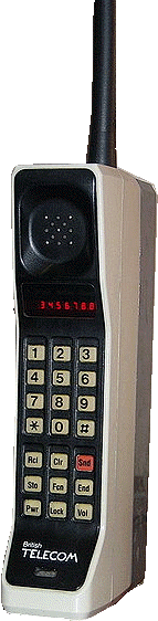 Motorola Dynatac 8000x, authur:Redrum0486, distributed under Creative Commons Attribution ShareAlike 3.0 Motorola Dynatac 8000x, authur:Redrum0486, distributed under Creative Commons Attribution ShareAlike 3.0