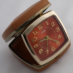 Coral folding travel alarm clock, 1970s Coral folding travel alarm clock, 1970s