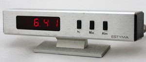 Estyma digital alarm clock, 1976 Estyma digital alarm clock, 1976