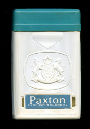 Paxton cigarette pack 1963-5 Paxton cigarette pack 1963-5