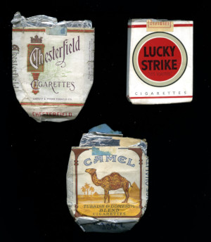 Chesterfield, Lucky Strike and Camel packets Chesterfield, Lucky Strike and Camel packets