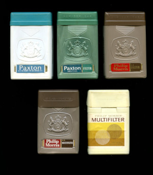Philip Morris plastic cigarette packets 1963-1977
