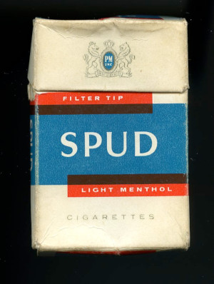 Spud menthol cigarette packet Spud menthol cigarette packet
