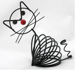 Miss Kitty letter rack with pen holder, 1950s