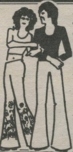 Flared jeans, 1972 Flared jeans, 1972