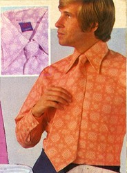Shirt and matching and matching kipper tie, 1970 Shirt and matching and matching kipper tie, 1970