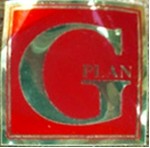 G-Plan red and gold label 1990 to 1992