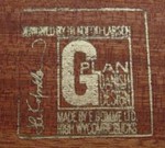 G-Plan Danish brand stamp (image Tim Boalch)