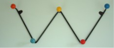 Cocktail cherry coat rack, 1950s