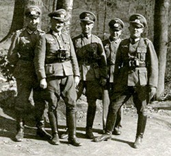 German officers with binoculars German officers with binoculars
