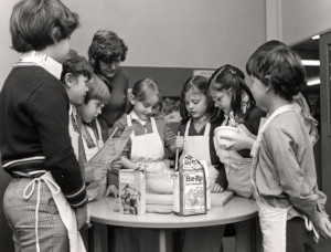 A cookery lesson at Throckley Vallum First School, Throckley, Newcastle upon Tyne, in 1977 A cookery lesson at Throckley Vallum First School, Throckley, Newcastle upon Tyne, in 1977