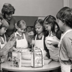A cookery lesson at Throckley Vallum First School, Throckley, Newcastle upon Tyne, in 1977 (public domain image)