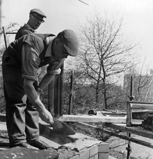 Building work paid well in the 1950s