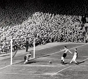 Newcastle United in action c1950 Newcastle United in action c1950