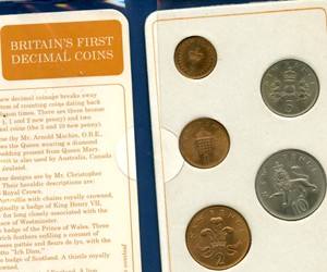 Britain's first decimal coins Britain's first decimal coins