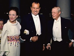 The Duke of Windsor (right) and Duchess of Windsor (left) with President Nixon (centre) The Duke of Windsor (right) and Duchess of Windsor (left) with President Nixon (centre)