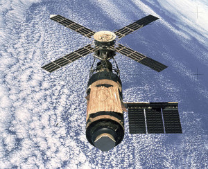 NASA launched Skylab in 1973.  It was America's first space station.
