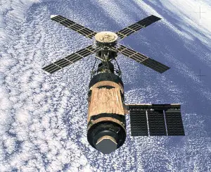 NASA launched Skylab in 1973.  It was America's first space station.