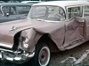 <p>This 1957 Chevrolet 210 was the victim of a smash in the 1950s.</p> <p class="credit">Title: "car junkyard 1950s"; Author: Richard;  
Source: <a href="https://www.flickr.com/photos/rich701/28586517420/in/photolist-Ky6nG1-23azJkG-YXeDga-JzPc5M-5T33DV-6Pi8RC-jBDq6w-28VPMyq-27gCYj4-gEMG8n-sPRLZE-orA1E7-oTZS7A-93SFni-V2nzP6-2d6CqvM-25CSp2u-2b5CW17-2dtKh4R-KPYB41-KZessx-Zujc37-QrN5tX-ebiH4u-2ebYhXw-bAMEfu-27gdubt-dxAybm-8qN36X-Tyjg8F-5xaFGH-pi1xwW-MPj1ad-27gdwRP-ZxvVvo-m98kMP-27gmtEx-549xdg-3fYS9F-YdcomW-2ao7uTU-c7Mtr7-21ZRnrs-23i7Jz6-2351bbx-AqnHEK-25af6bZ-3htVt7-f9cNN7-23K84Dz">Link</a>;
License: CC BY 2.0 -  <a href="https://creativecommons.org/licenses/by/2.0/">creativecommons.org/licenses/by/2.0</a></p>
